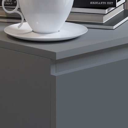 Carlton 4 Drawer Slim Tallboy Chest of Drawers Matt Dark Grey