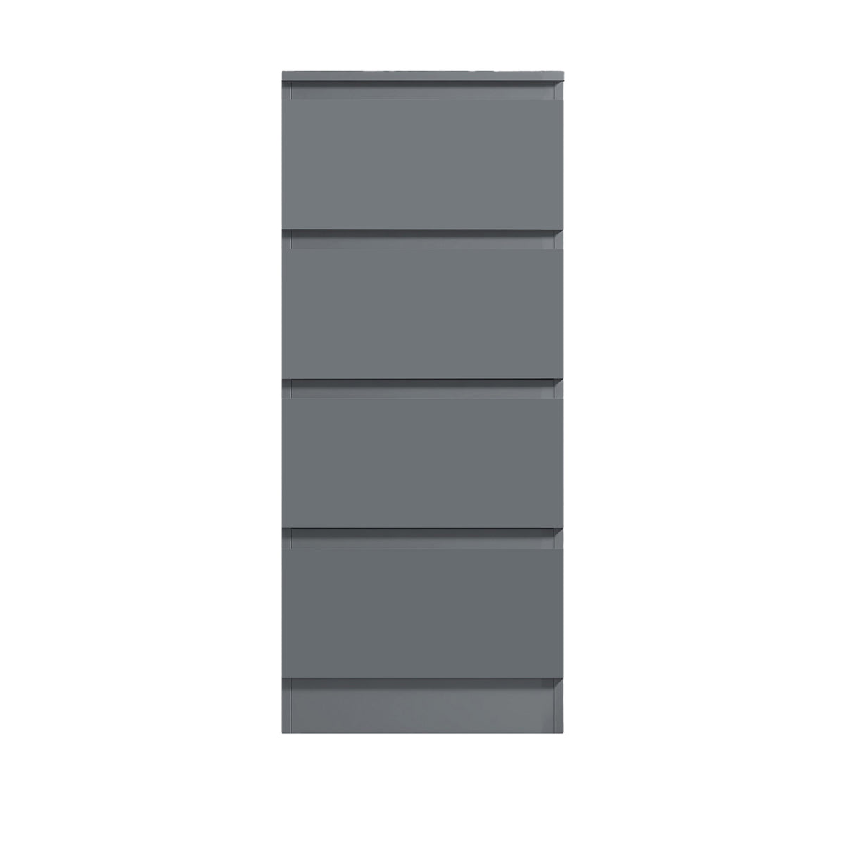 Carlton 4 Drawer Slim Tallboy Chest of Drawers Matt Dark Grey
