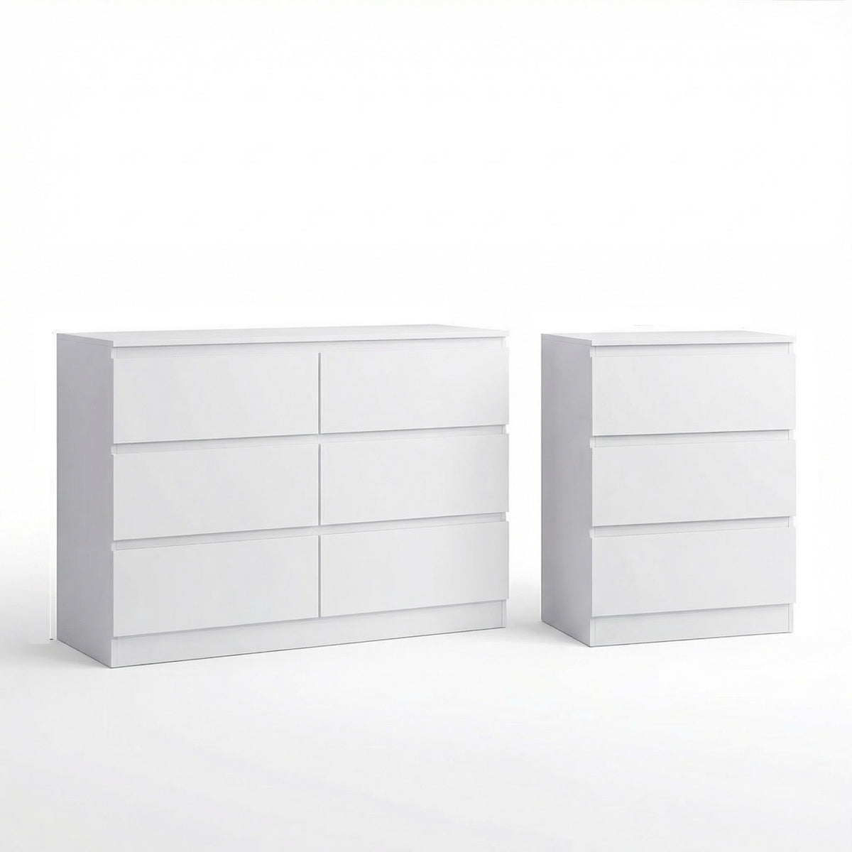 Carlton Matt White 6 Drawer and 3 Drawer Chests Offer