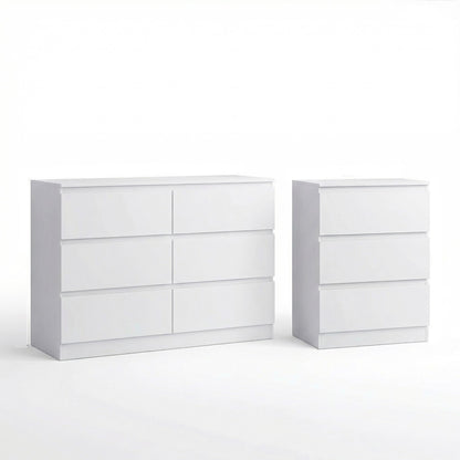 Carlton Matt White 6 Drawer and 3 Drawer Chests Offer
