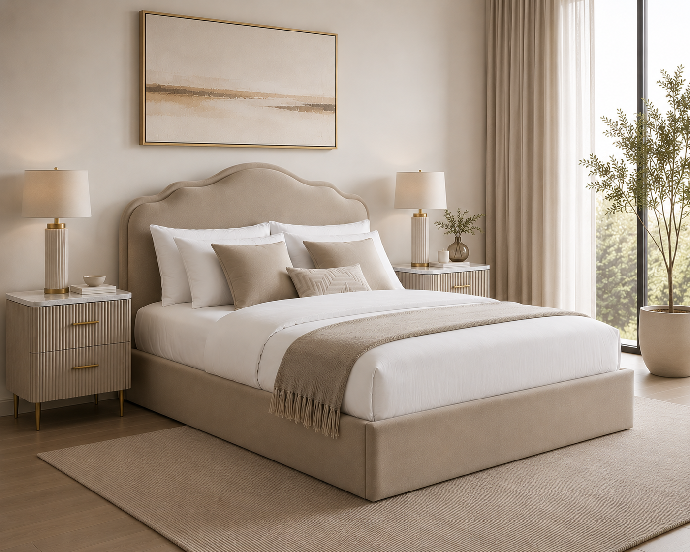 Frosted Curve Bed