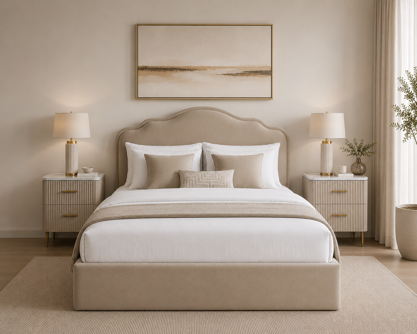 Frosted Curve Bed