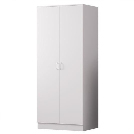 Tunis 3 Piece Bedroom Furniture Set - Matt White - Wardrobe + Chest + Bedside
