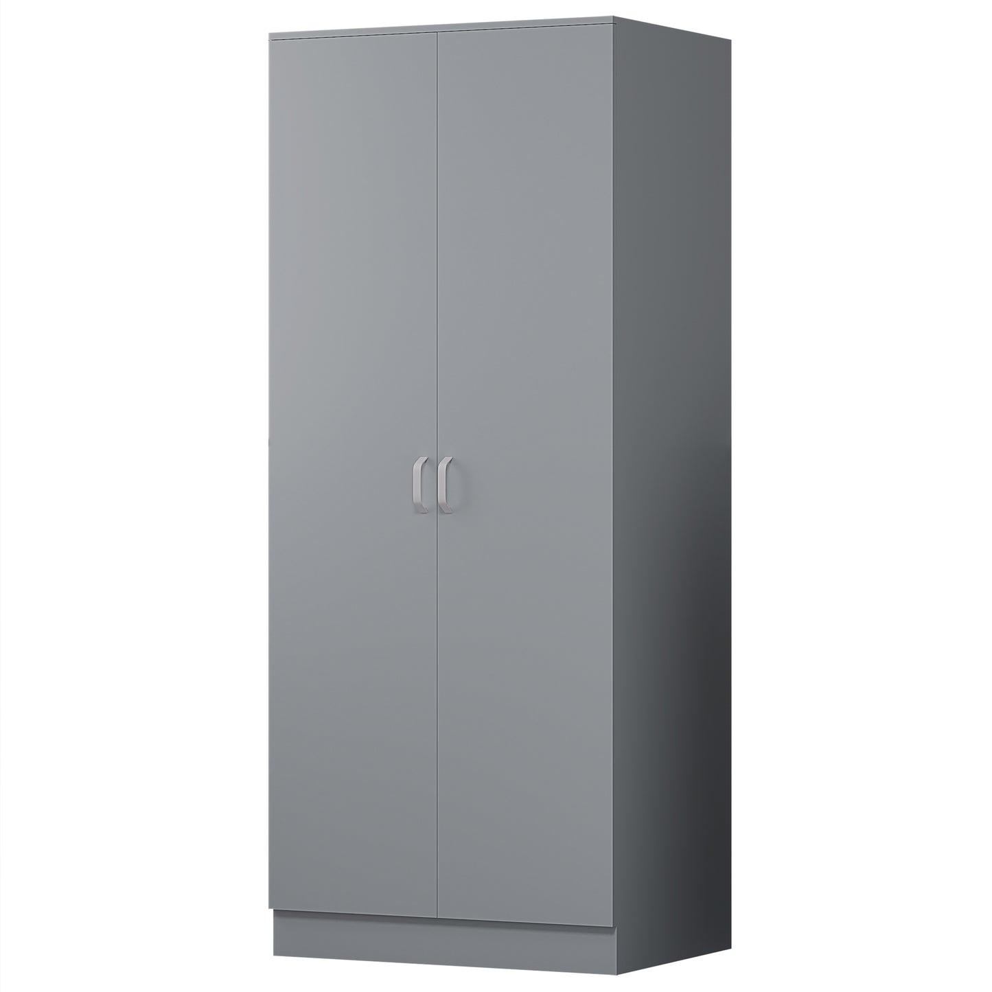 Tunis 3 Piece Bedroom Furniture Set - Matt Grey - Wardrobe + Chest + Bedside
