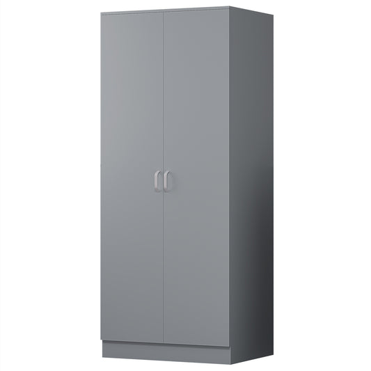 Tunis 3 Piece Bedroom Furniture Set - Matt Grey - Wardrobe + Chest + Bedside