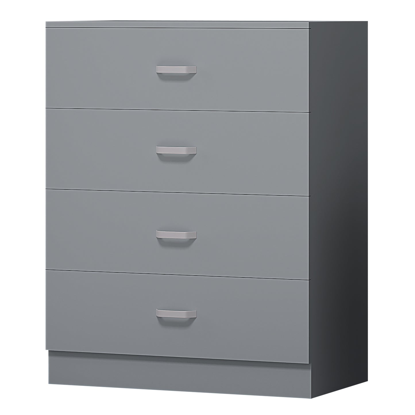 Tunis 3 Piece Bedroom Furniture Set - Matt Grey - Wardrobe + Chest + Bedside