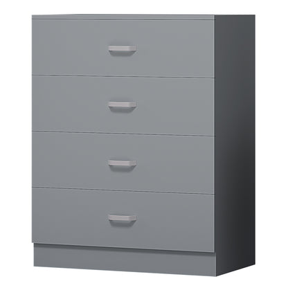 Tunis 3 Piece Bedroom Furniture Set - Matt Grey - Wardrobe + Chest + Bedside