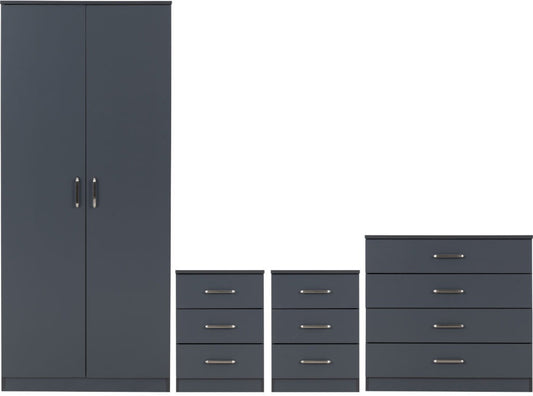 Dakota 2 Door Wardrobe Bedroom Set – Multiple Finishes