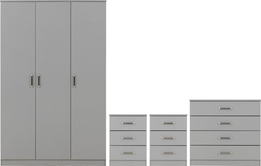 Dakota 3 Door Wardrobe Bedroom Set – Multiple Finishes