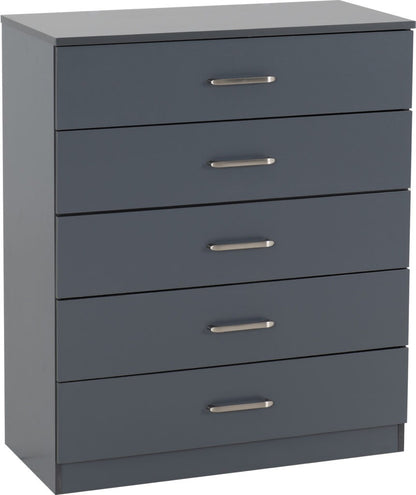 Dakota 5 Drawer Chest – Multiple Finishes