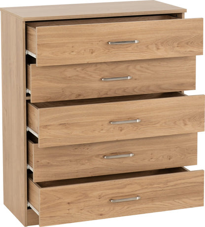 Dakota 5 Drawer Chest – Multiple Finishes