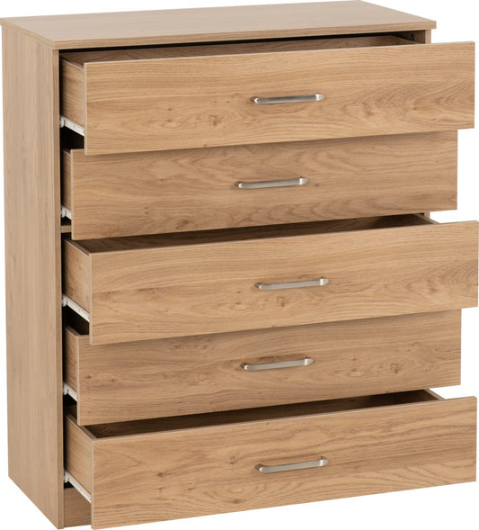 Dakota 5 Drawer Chest – Multiple Finishes