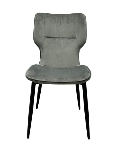 Windsor Velvet Dining Chair Black/Grey/Mink