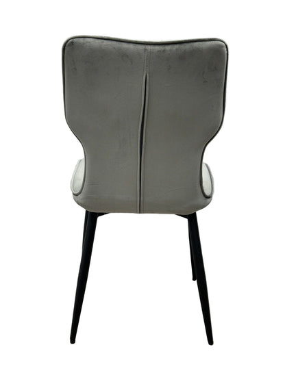 Windsor Velvet Dining Chair Black/Grey/Mink