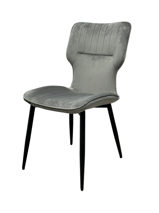 Windsor Velvet Dining Chair Black/Grey/Mink