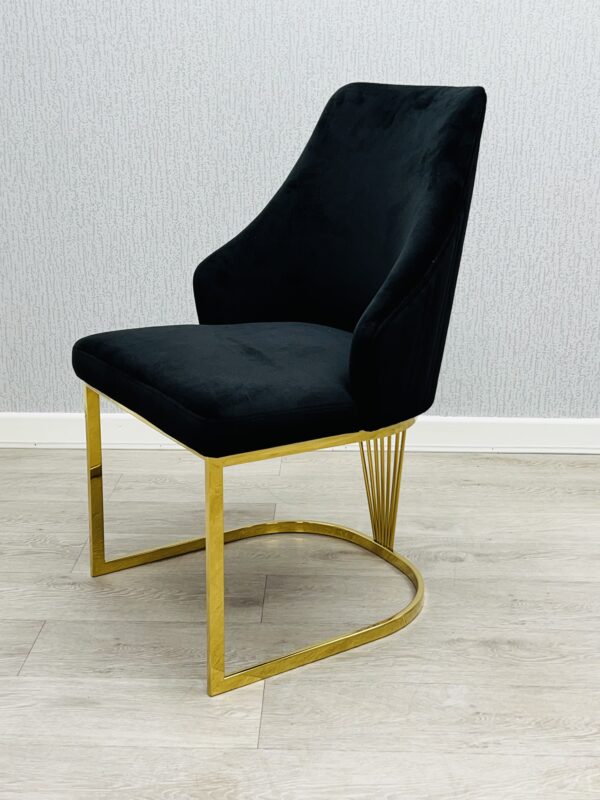 Lasco Gold Dining Chair Green/Black/Cream