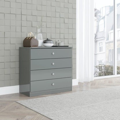 Denver 4 Drawer Chest – Multiple Gloss Finishes