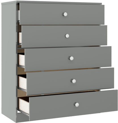 Denver 5 Drawer Chest – Multiple Gloss Finishes