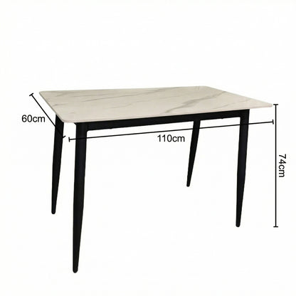 Nova Cream Dining Set with 4 Esme Dark Brown Chairs