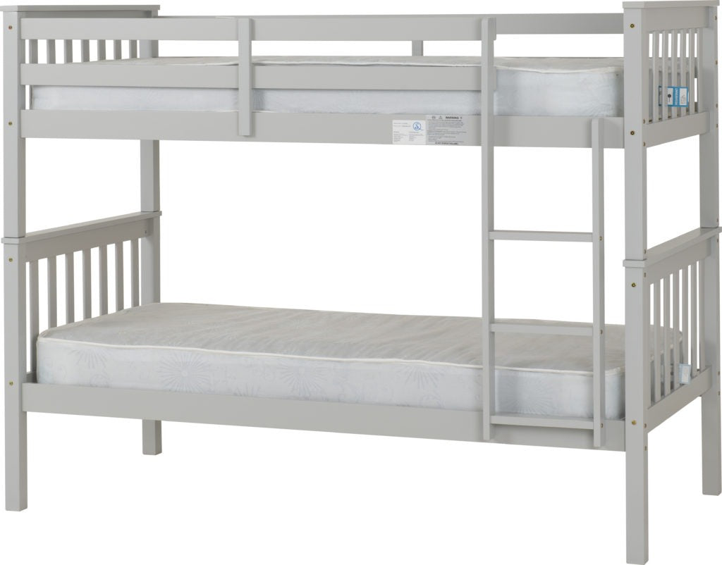 Erin 3' Bunk Bed Light Grey