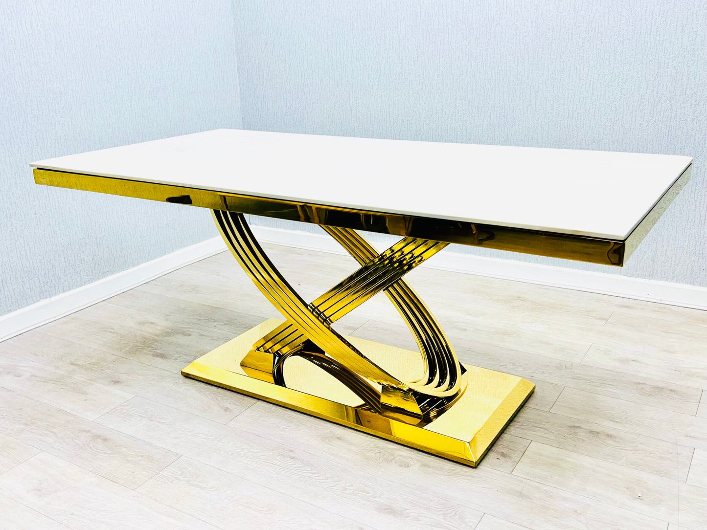 Elina Marble Coffee Table Grey/Cream & Gold/Black & Gold