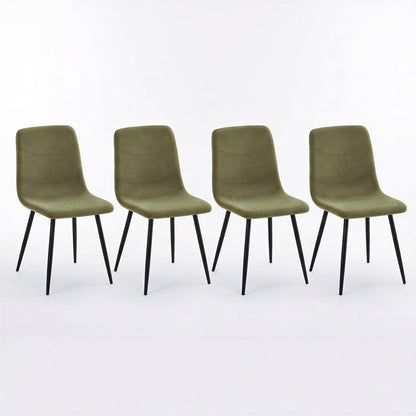 Nova Grey Square Dining Set with 4 Evie Green Chairs