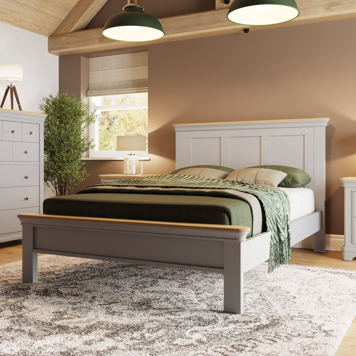 Faire 4ft6 Double Shaker Panel Bed in Dove Grey