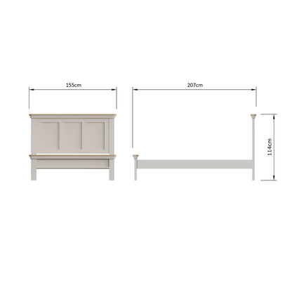Faire 4ft6 Double Shaker Panel Bed in Dove Grey