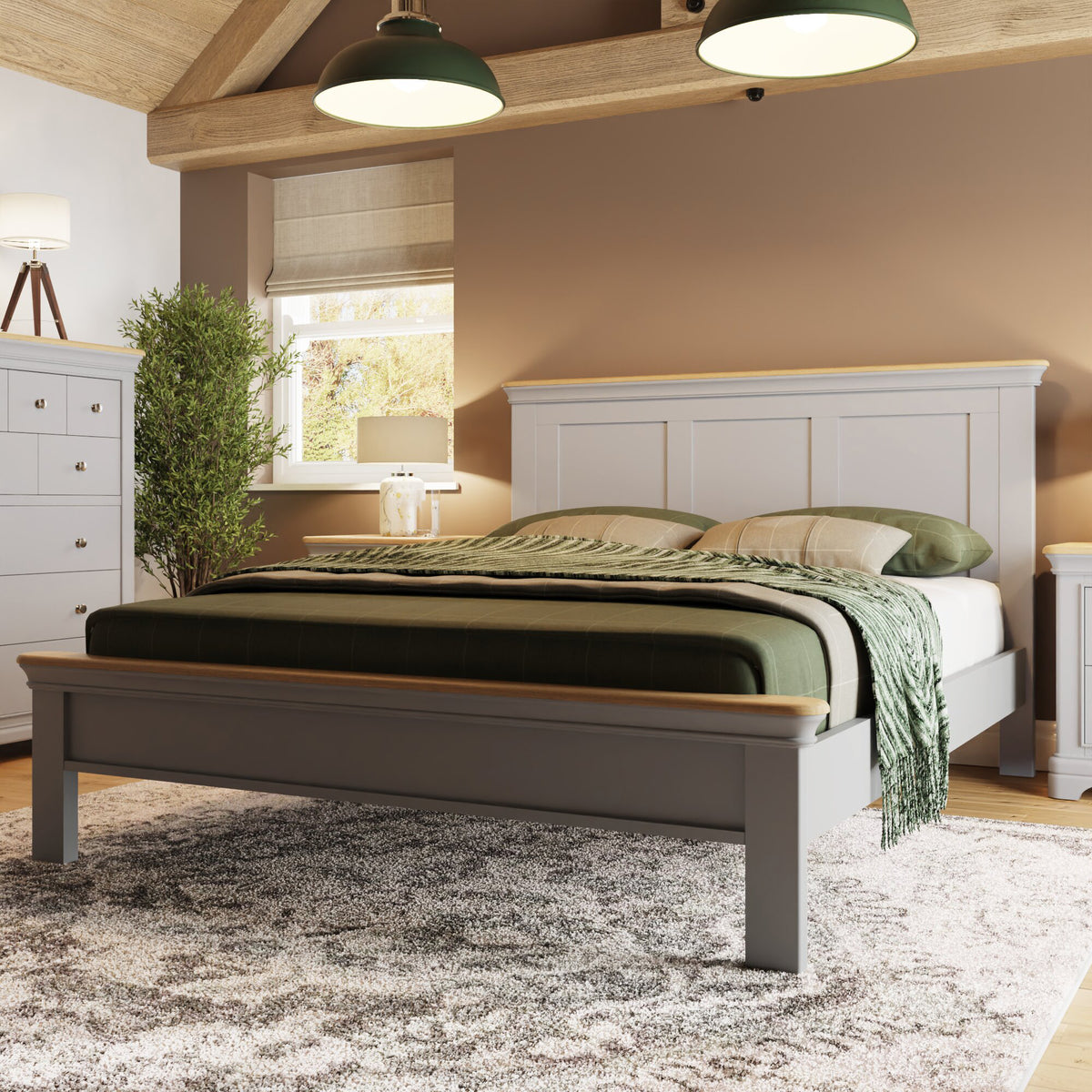 Faire 5ft Kingsize Shaker Panel Bed in Dove Grey