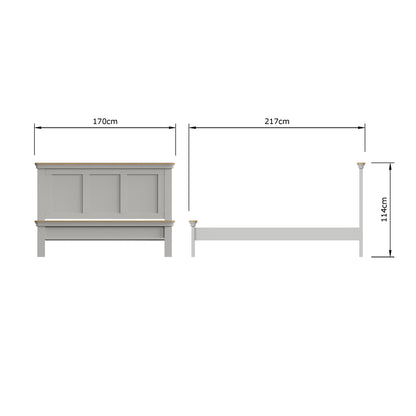 Faire 5ft Kingsize Shaker Panel Bed in Dove Grey