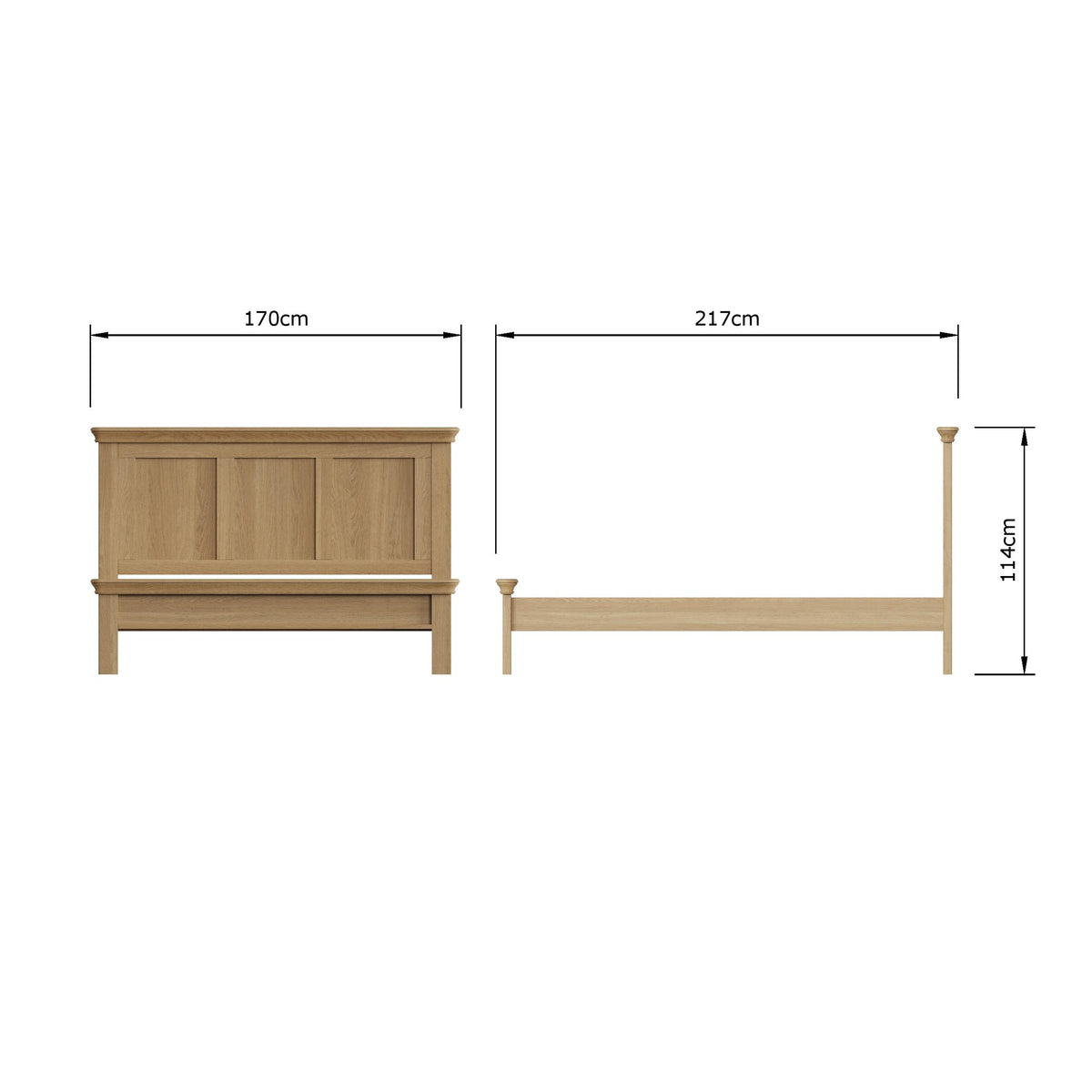 Faire 5ft Panel Bed in Classic Oak