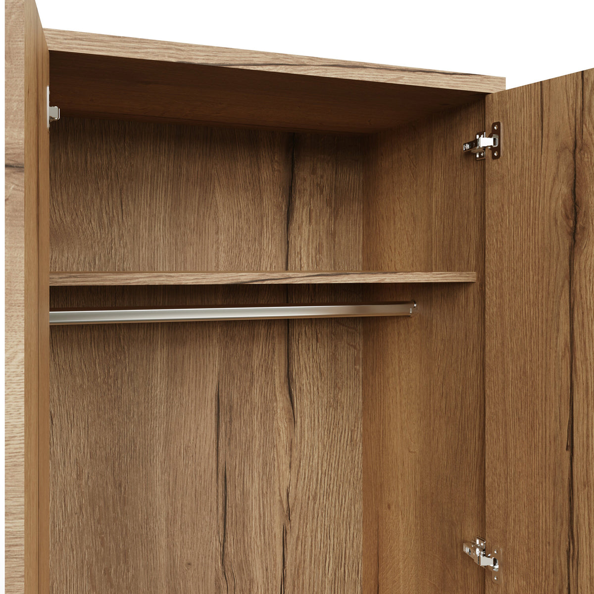 Fisso 2 Door Wardrobe Cracked Oak - Quick Click & Cam Assembly