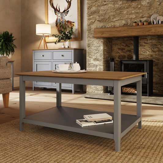 Taberno Oak Coffee Table Dove Grey