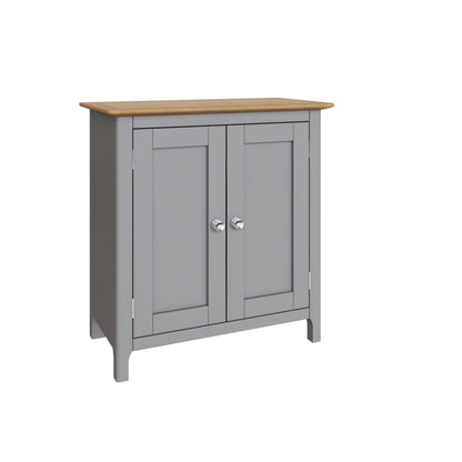Taberno Oak 2 Door Compact Sideboard Dove Grey