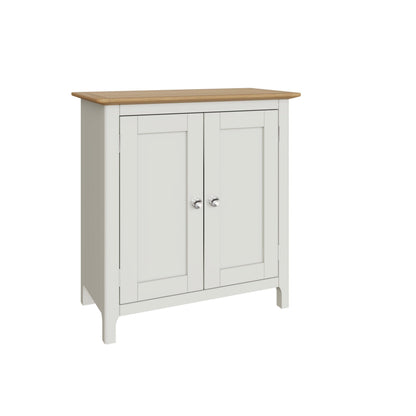 Taberno Oak 2 Door Compact Sideboard Linen White