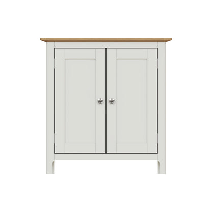 Taberno Oak 2 Door Compact Sideboard Linen White
