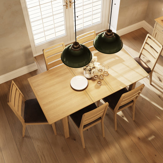 Taberno Oak Large 1.4M Extending Dining Table Natural