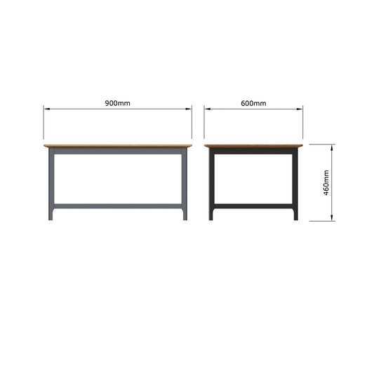 Taberno Oak Coffee Table Graphite Blue