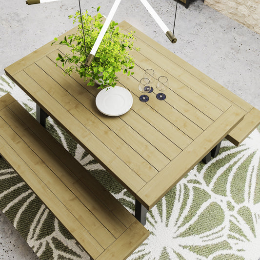 Lowry 1.6m Dining Table Driftwood Lacquered Solid Reclaimed Pine