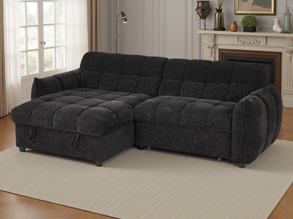 Florida Sofabed Black Universal Corner
