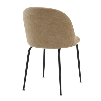 Freya Pack of 2 Flaxen Fabric Dining Chairs