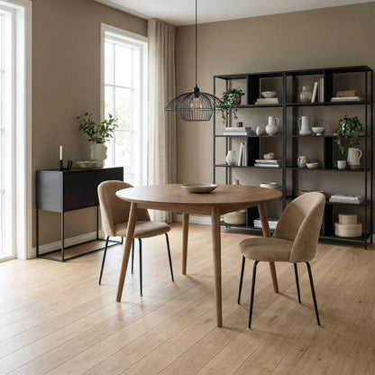 Freya Pack of 2 Flaxen Fabric Dining Chairs