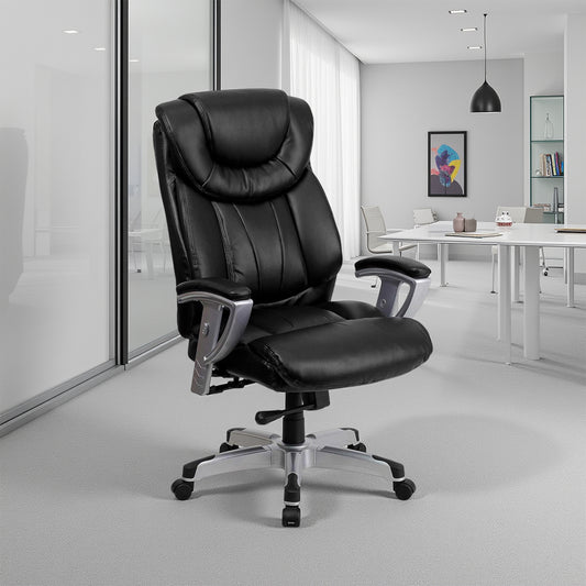 Black Faux Leather High Back Executive Office Chair