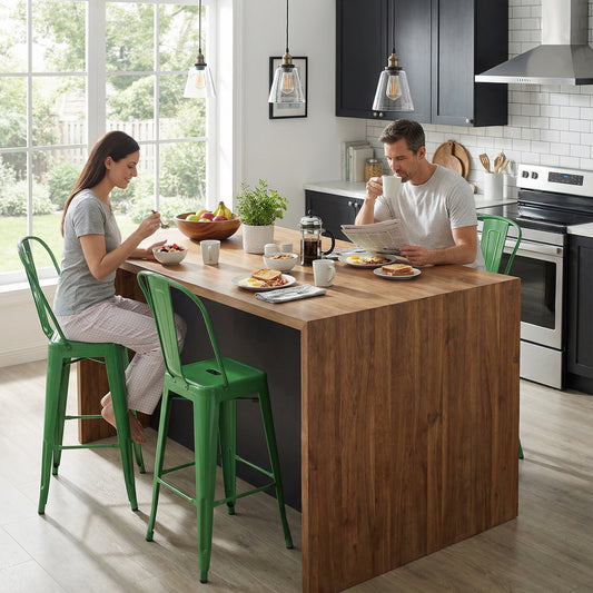 Bistro Pack Of 4 30 Green Bar Chairs