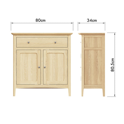Hudson Ash 2 Door 1 Drawer Sideboard