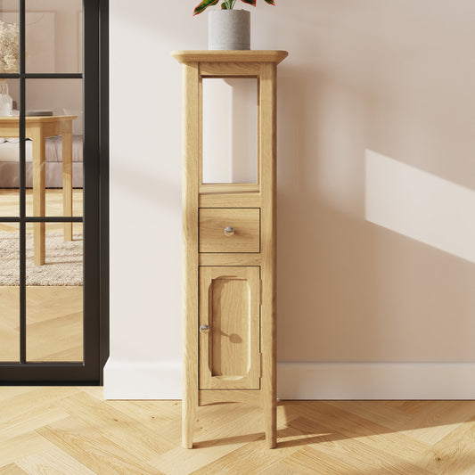 Newark Ash Assembled Tower Cabinet