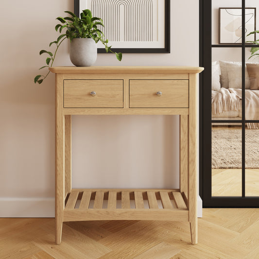 Hudson Ash 2 Drawer Console Hall Table