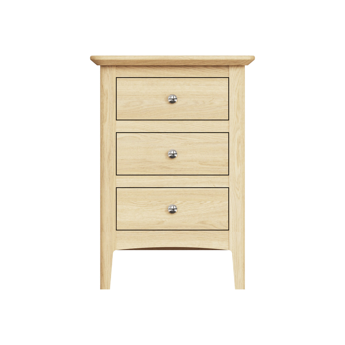 Newark Ash 3 Drawer Bedside