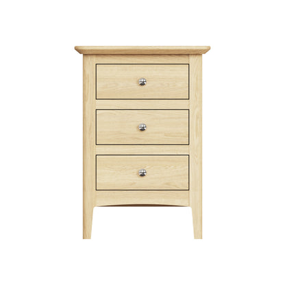 Newark Ash 3 Drawer Bedside