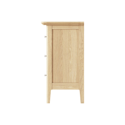 Newark Ash 3 Drawer Bedside